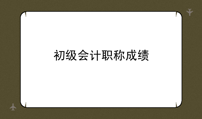 初级会计职称成绩