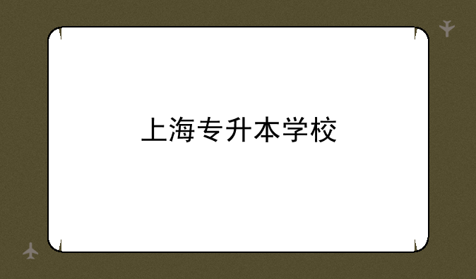 上海专升本学校