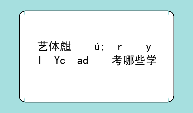 艺体生美术生可以考哪些学校