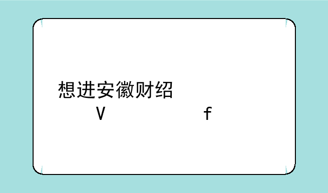 想进安徽财经大学商学院